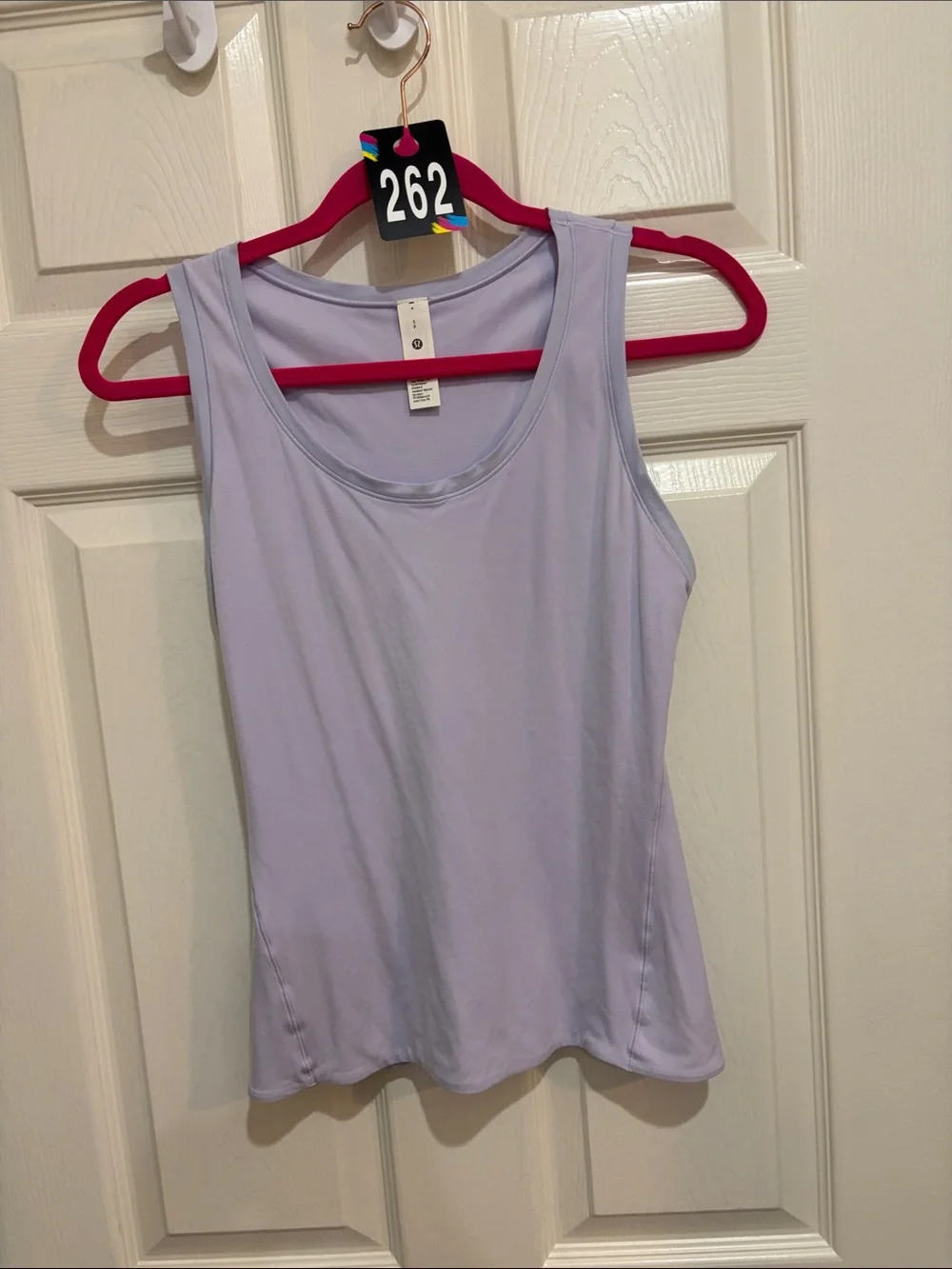 262. Lululemon Wundermost Ultra-Soft Nulu Scoop-Neck Tank Top Lavender Frost Sm